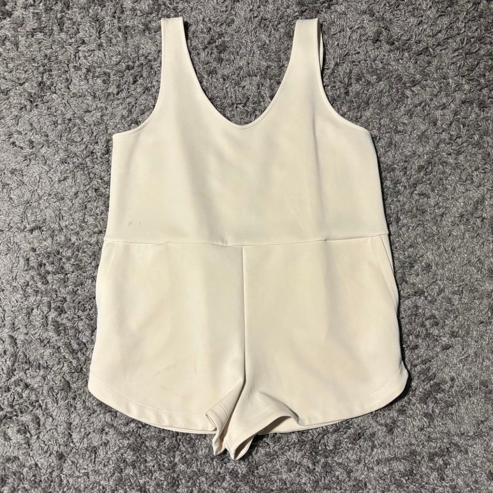White Romper Ladies XL - Preloved Summer Active Outdoor Casual Fashion